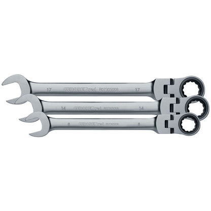GEDORE red R07305005 - Juego de llaves combinadas de carraca articuladas 8 - 19 mm (3300890) - Ferrotecnia
