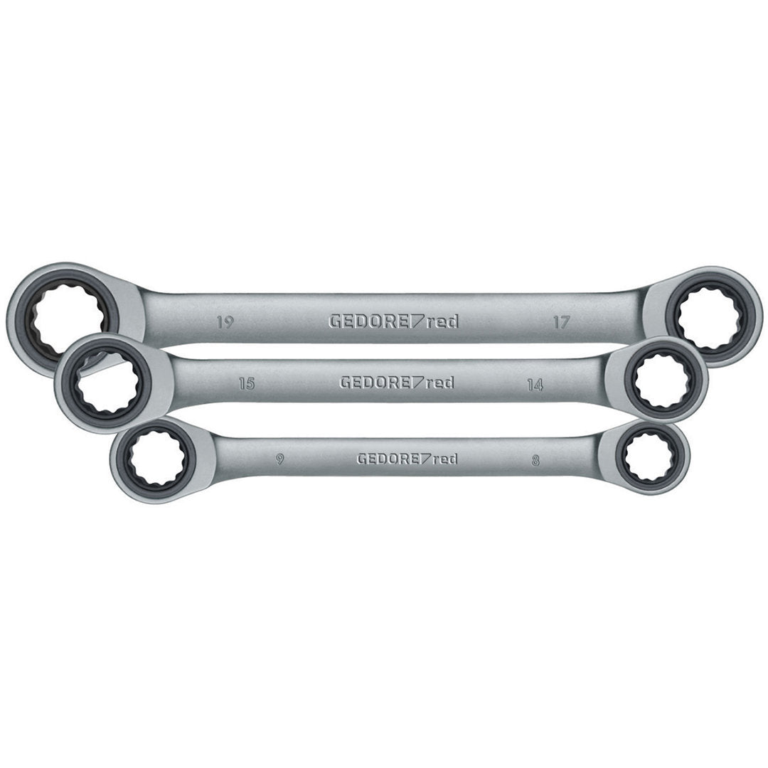 GEDORE red R07405006 - Juego de 6 llaves de carraca poligonales dobles 8 - 19 mm (3300898) - Ferrotecnia