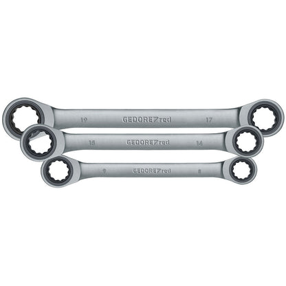 GEDORE red R07405006 - Juego de 6 llaves de carraca poligonales dobles 8 - 19 mm (3300898) - Ferrotecnia