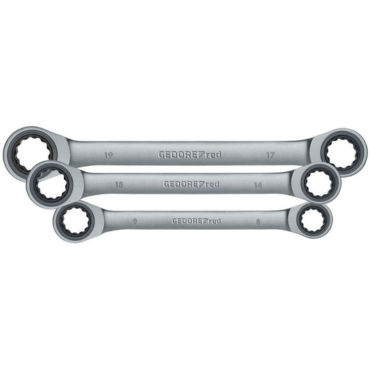 GEDORE red R07405006 - Juego de 6 llaves de carraca poligonales dobles 8 - 19 mm (3300898) - Ferrotecnia