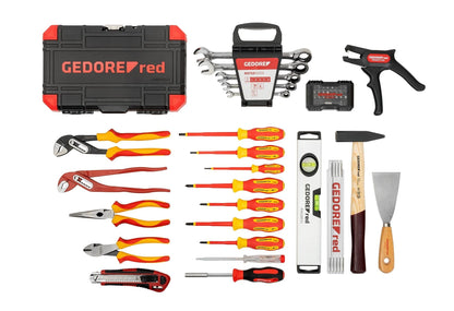 GEDORE red R21652089 - Maleta de herramientas con surtido de 89 herramientas para electricistas (3301643) - Ferrotecnia