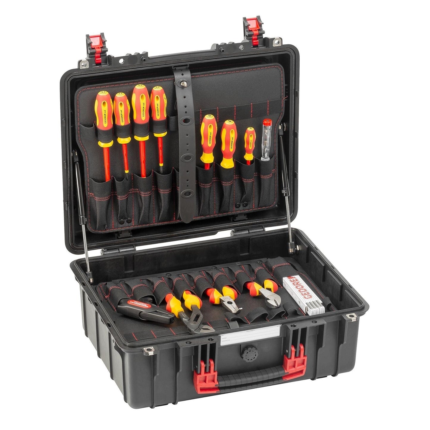GEDORE red R21652089 - Tool case with an assortment of 89 tools for electricians