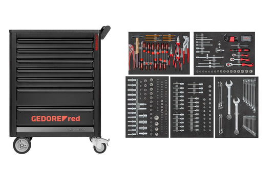 GEDORE red R22071005 - Carro de herramientas GEDMaster con surtido de 272 herramientas (3301678) - Ferrotecnia