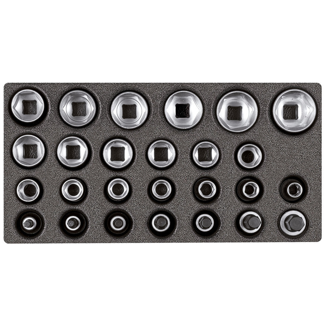 GEDORE red R22150009 - Juego de llaves de vaso 1/2", en módulo CT 2/6, 26 piezas (3301708) - Ferrotecnia