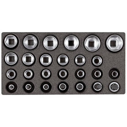 GEDORE red R22150009 - Juego de llaves de vaso 1/2", en módulo CT 2/6, 26 piezas (3301708) - Ferrotecnia