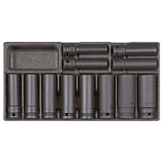 GEDORE red R22150012 - Llave de vaso de impacto 1/2", en módulo CT 2/6, 32 piezas (3301711) - Ferrotecnia