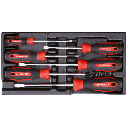 GEDORE red R22150014 - Juego de destornilladores PZ + SL, módulo CT 2/6, 6 piezas (3301713) - Ferrotecnia