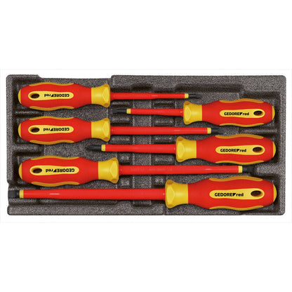 GEDORE red R22150016 - Juego de destornilladores VDE, en módulo CT 2/6, 6 piezas (3301715) - Ferrotecnia