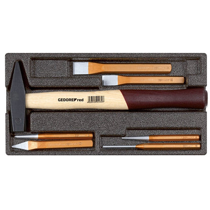 GEDORE red R22150019 - Juego de martillo y cinceles, módulo CT 2/6, 7 piezas (3301718) - Ferrotecnia