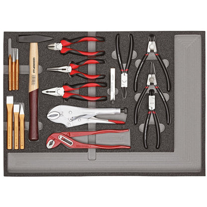 GEDORE red R22350001 - Juego de herramientas, alicates + herramientas de golpe, 29 piezas (3301682) - Ferrotecnia
