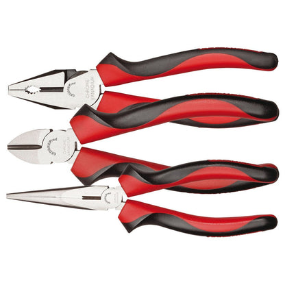 GEDORE red R28002003 - Juego de alicates, mango de 2 componentes, 3 piezas (3301155) - Ferrotecnia