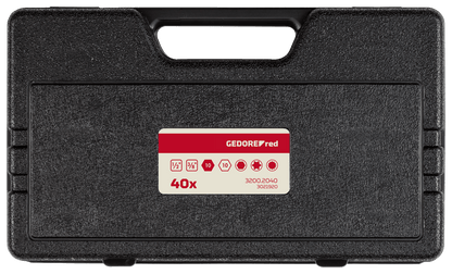 GEDORE red R35003040 - Maletín de puntas de arrastre de 10 mm TX+XZN+hexagonal, 40 piezas (3301572) - Ferrotecnia
