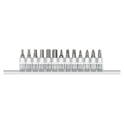 GEDORE red R48008013 - Vasos destornilladores 1/4" con carril, 13 piezas (3300022) - Ferrotecnia