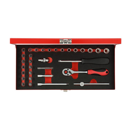 GEDORE red R49004033 - Juego de llaves de vaso 1/4", 4 - 13 mm, 33 piezas (3300000) - Ferrotecnia