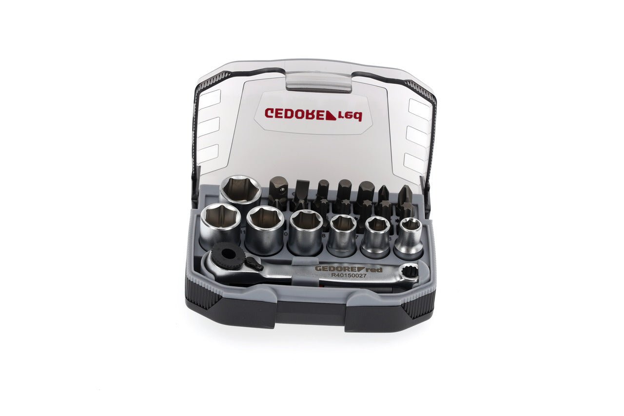 GEDORE red R49005023 - Juego de puntas y vasos 1/4" 6 - 13 mm, 23 piezas (3300026) - Ferrotecnia