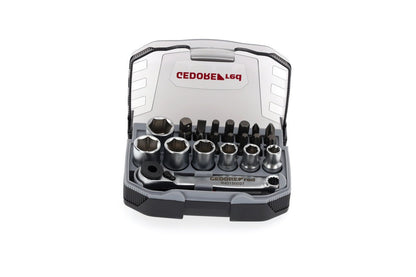 GEDORE red R49005023 - Juego de puntas y vasos 1/4" 6 - 13 mm, 23 piezas (3300026) - Ferrotecnia