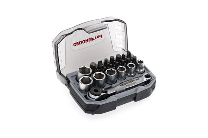 GEDORE red R49005023 - Juego de puntas y vasos 1/4" 6 - 13 mm, 23 piezas (3300026) - Ferrotecnia