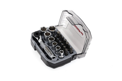 GEDORE red R49005023 - Juego de puntas y vasos 1/4" 6 - 13 mm, 23 piezas (3300026) - Ferrotecnia