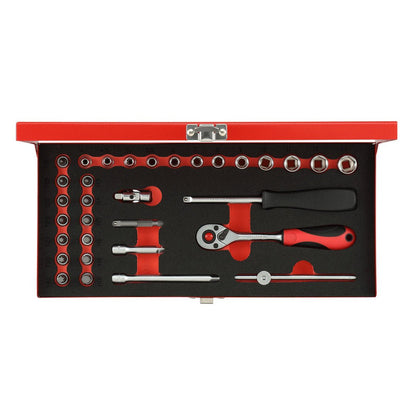 GEDORE red R49014033 - Juego de llaves de vaso 1/4", 4 - 13 mm, 33 piezas (3300001) - Ferrotecnia