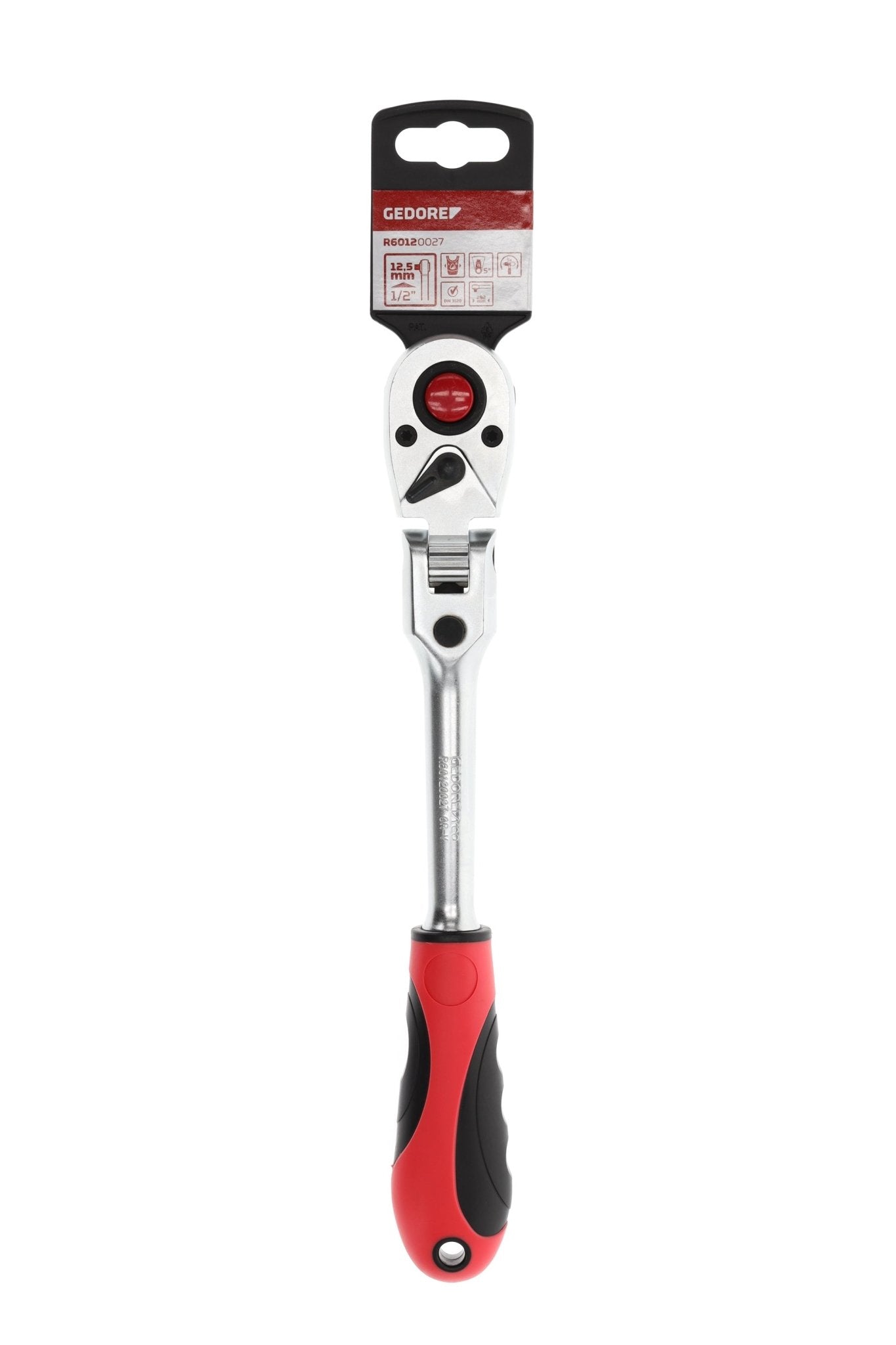 GEDORE red R60120027 - Carraca reversible articulada de 2 componentes 1/2" (3300409) - Ferrotecnia