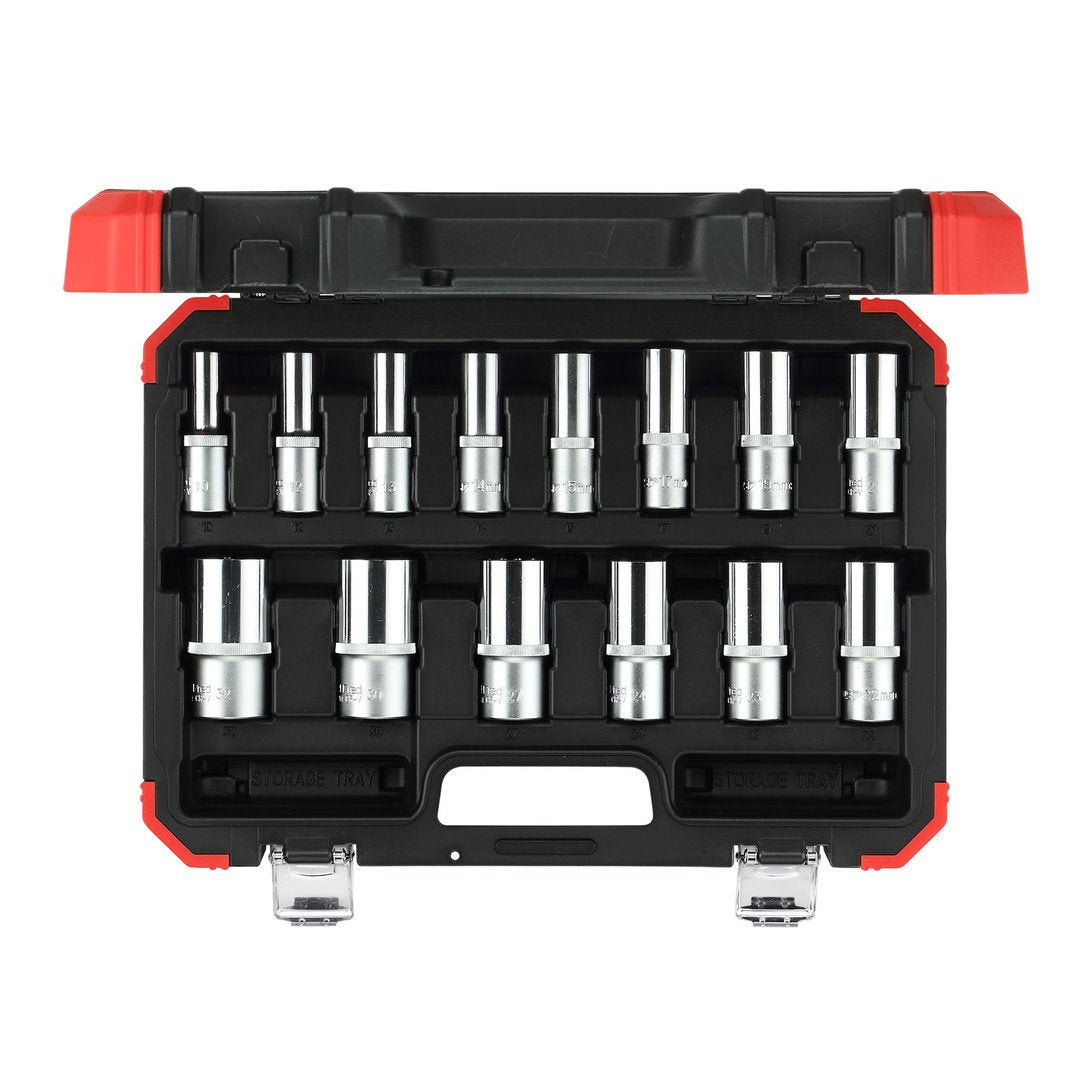 GEDORE red R61003114 - Juego de llaves de vaso 1/2" hexagonal 10 - 32 mm, 14 piezas (3300008) - Ferrotecnia