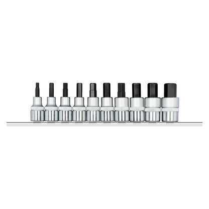 GEDORE red R62558010 - Vasos destornilladores 1/2" con carril, 10 piezas (3300023) - Ferrotecnia