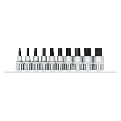 GEDORE red R62558110 - Vasos destornilladores 1/2" con carril, 10 piezas (3300027) - Ferrotecnia
