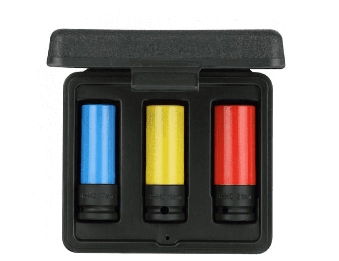 GEDORE red R63043003 - Juego de vasos de impacto 1/2" para llantas, 3 piezas (3300578) - Ferrotecnia