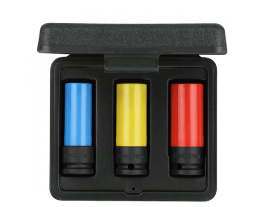 GEDORE red R63043003 - Juego de vasos de impacto 1/2" para llantas, 3 piezas (3300578) - Ferrotecnia