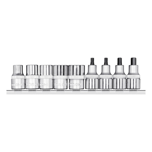 GEDORE red R68008009 - Vasos destornilladores 1/2" con carril, 9 piezas (3301872) - Ferrotecnia