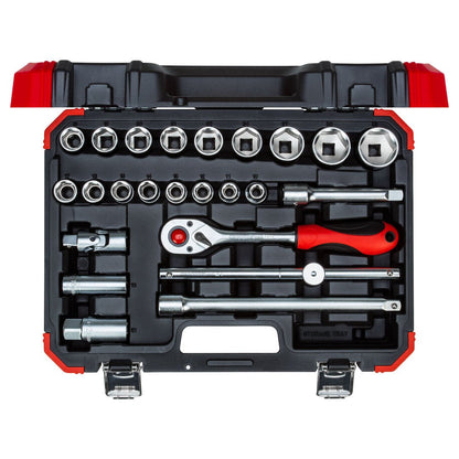 GEDORE red R69003024 - Juego de llaves de vaso 1/2" 10 - 32 mm, 24 piezas (3300055) - Ferrotecnia