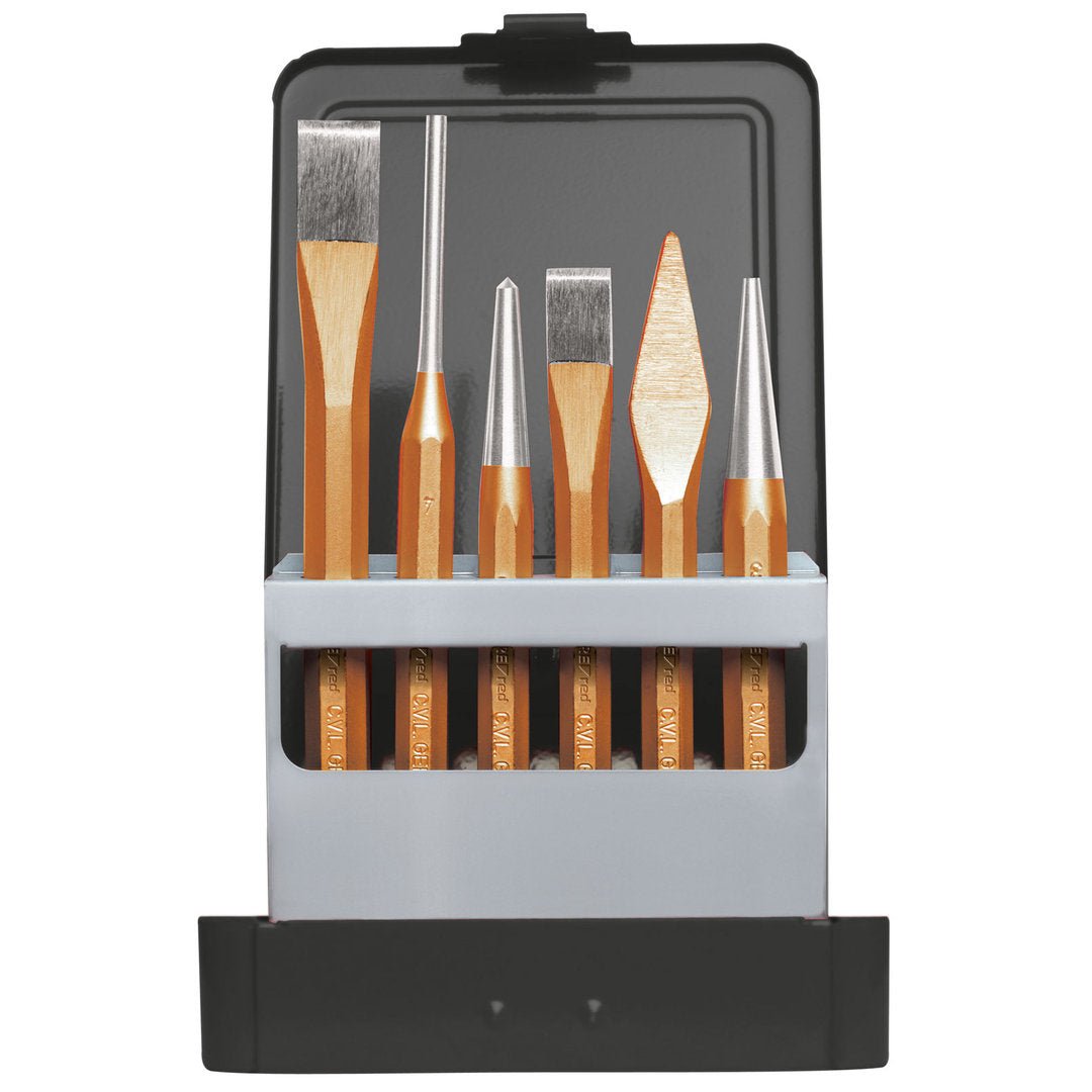 GEDORE red R90000006 - Juego de cinceles y botadores, 6 piezas (3300826) - Ferrotecnia