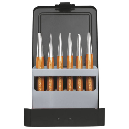 GEDORE red R90100006 - Juego de botadores cónicos Ø 1 - 10 mm + punzón, 6 piezas (3300825) - Ferrotecnia