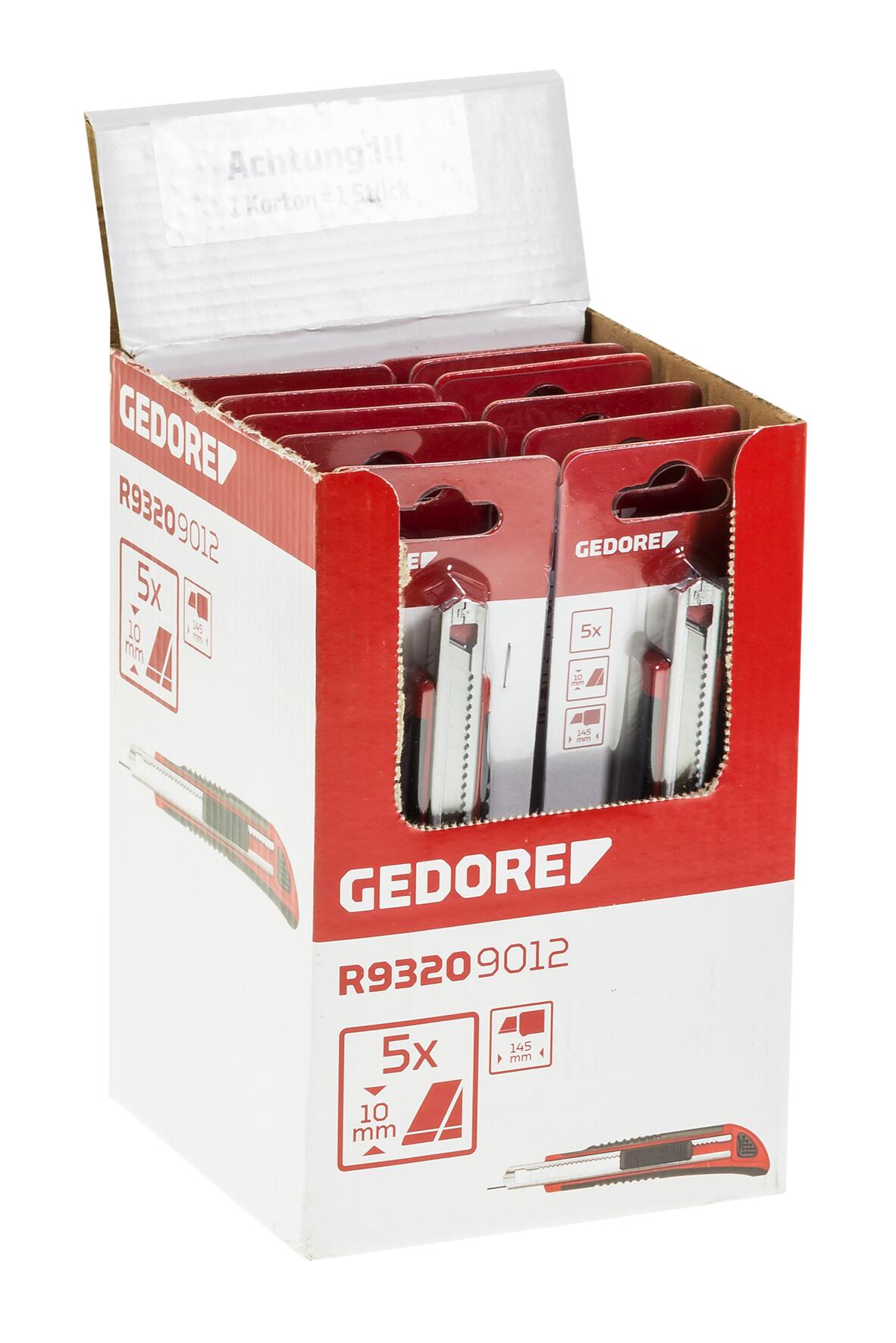 GEDORE red R93209012 - Display de punto de venta con 10 cutters de 9mm (3301790) - Ferrotecnia