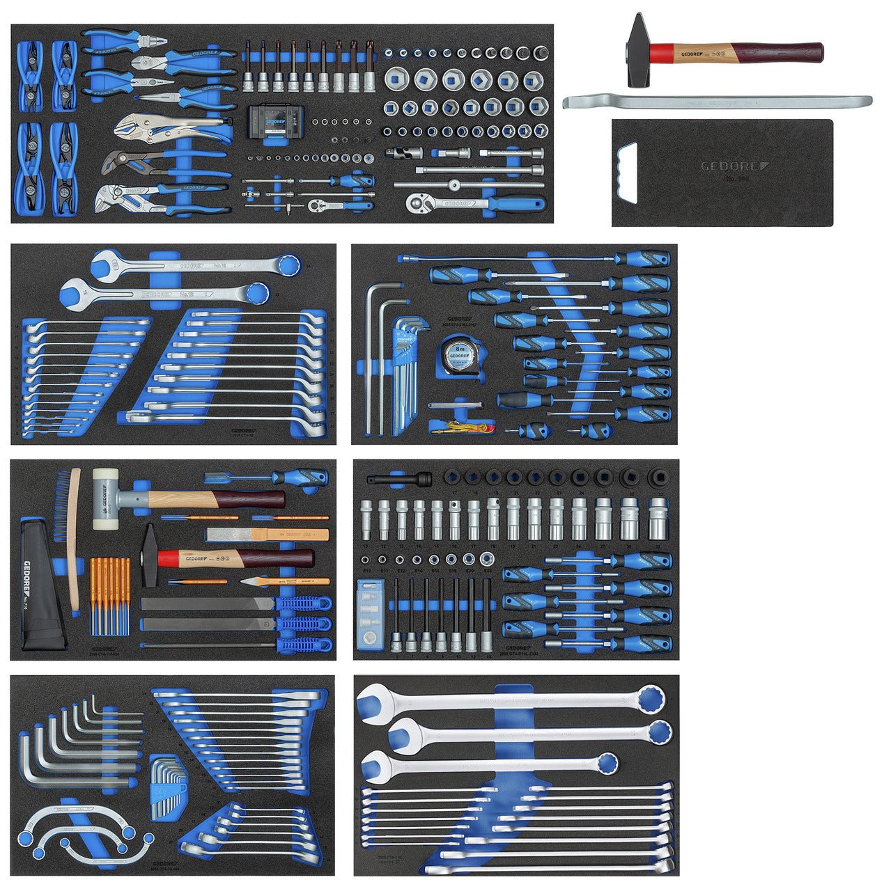 GEDORE S - 306 - Gama profesional AGRAR en módulos CT, 306 piezas - Ferrotecnia