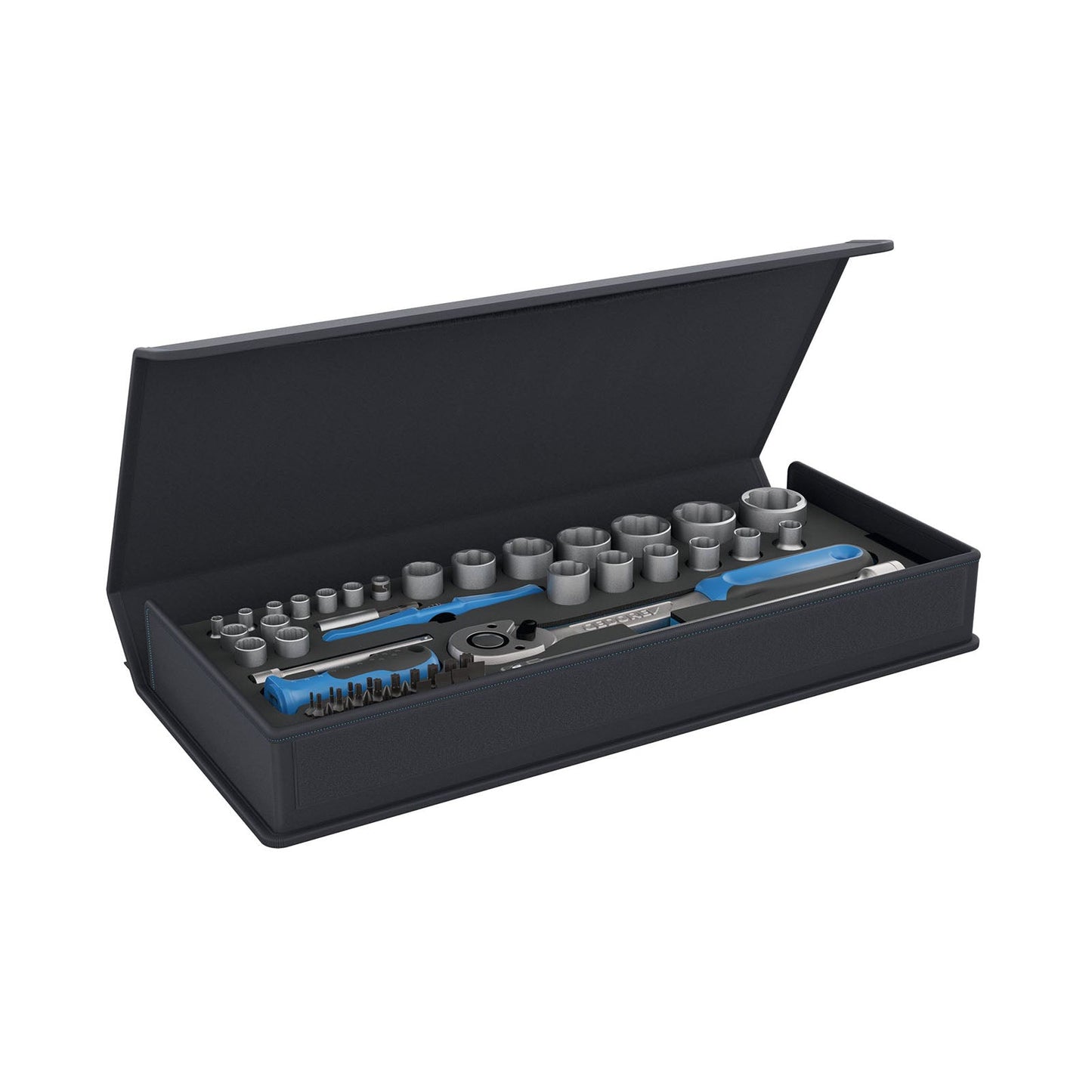 GEDORE TC 19 - 20 - MU - 10 - Juego Vasos 1/4" - 1/2" 52 pzas - Ferrotecnia