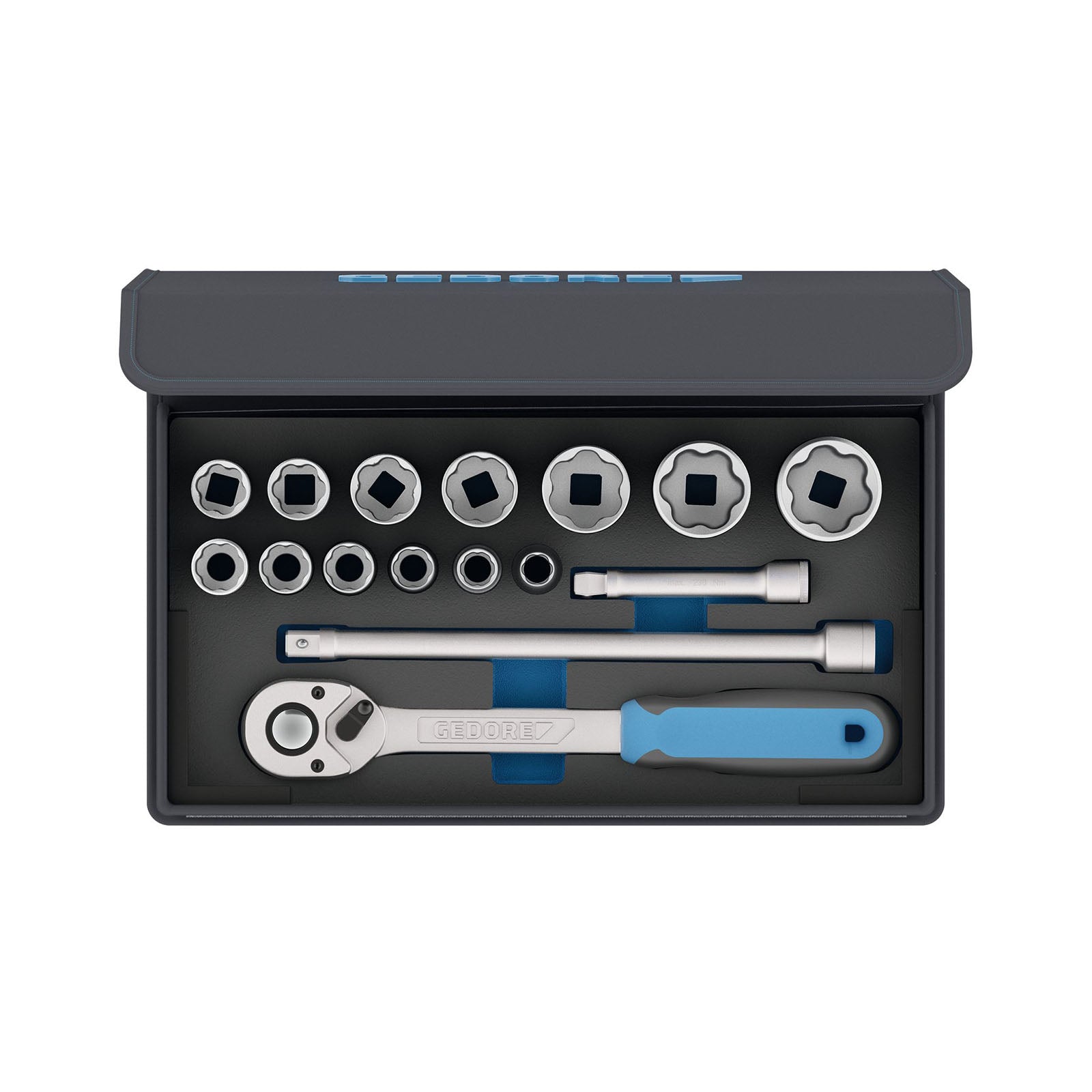 GEDORE TC 19 - MU - 10 - Juego de vasos 1/2" - 15 pzas - Ferrotecnia