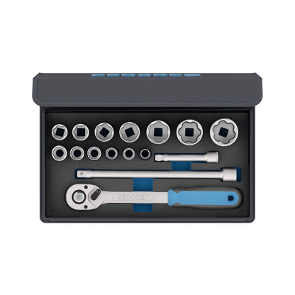 GEDORE TC 19 - MU - 10 - Juego de vasos 1/2" - 15 pzas - Ferrotecnia