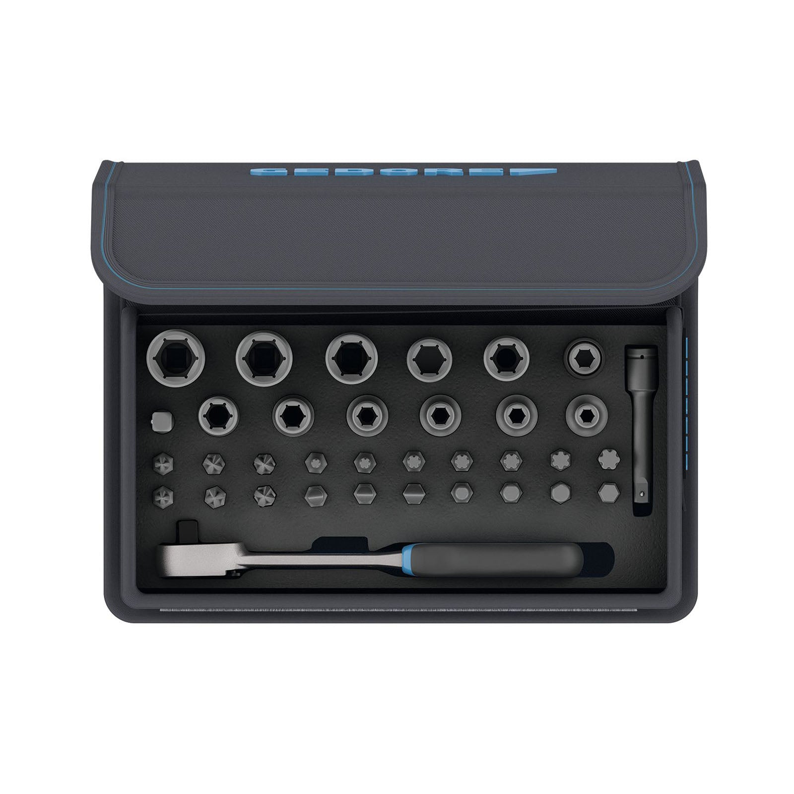 GEDORE TC 666 - MU - 20 - Juego vasos y puntas 1/4" - Ferrotecnia