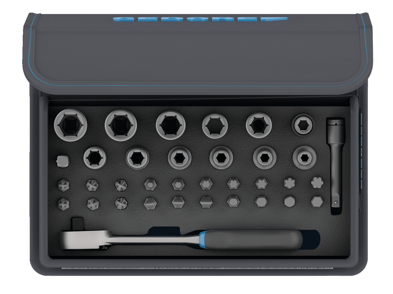 GEDORE TC 666 - MU - 20 - Juego vasos y puntas 1/4" - Ferrotecnia