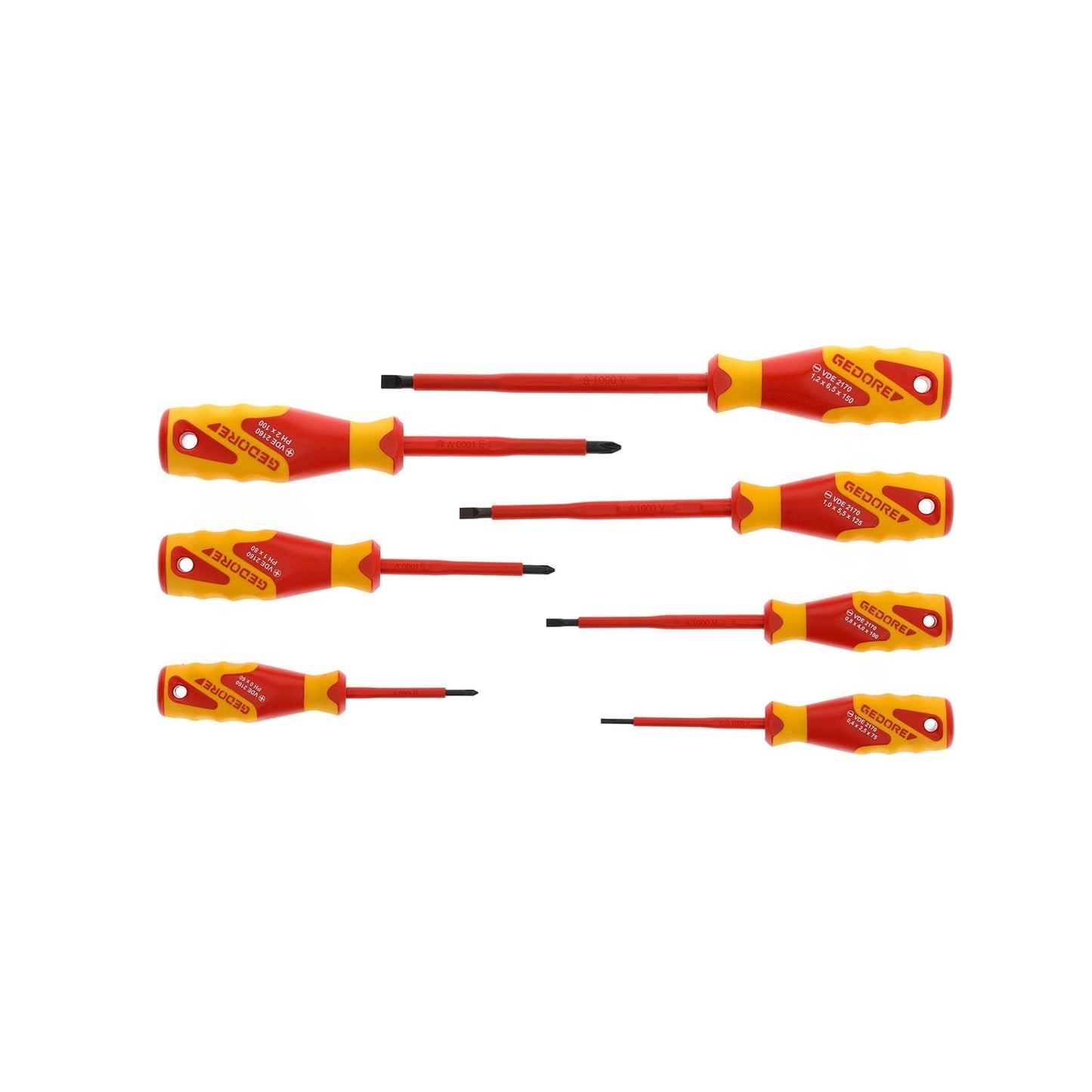 GEDORE VDE 2170 - 2160 PH - 077 - Juego de Destorn. VDE 7 piezas - Ferrotecnia