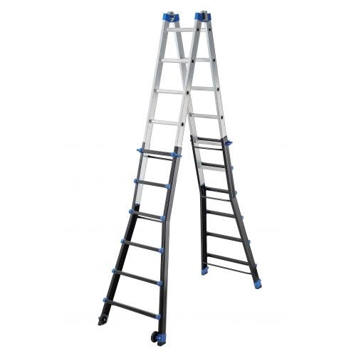 Gierre AL075 - Escalera multifunción telescópica de aluminio PEPPina Pro (6+6) - antigua - Ferrotecnia