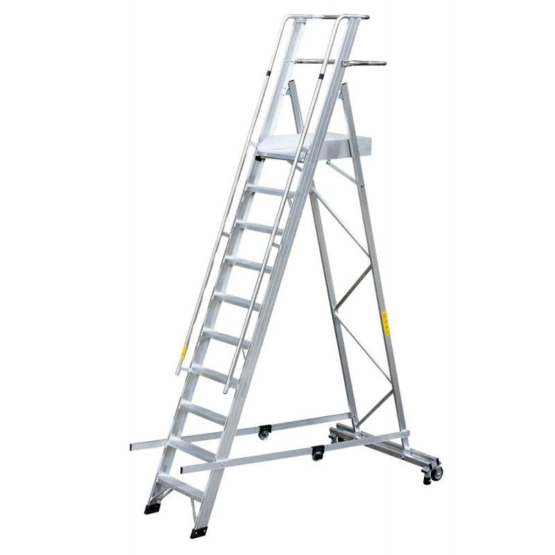 Gierre Escalera de tijera de aluminio con plataforma Eterna - Ferrotecnia