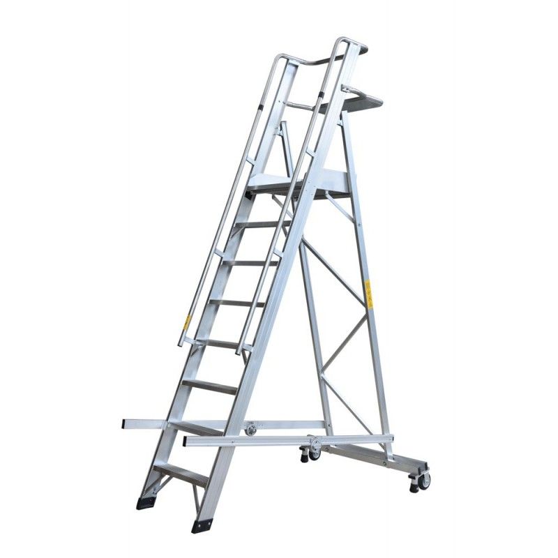 Gierre Escalera de tijera de aluminio con plataforma Eterna - Ferrotecnia