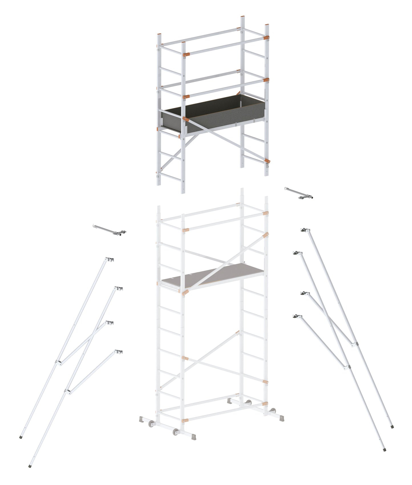 Gierre Andamio de aluminio con sistema de anclaje rápido Fast and Lock 400