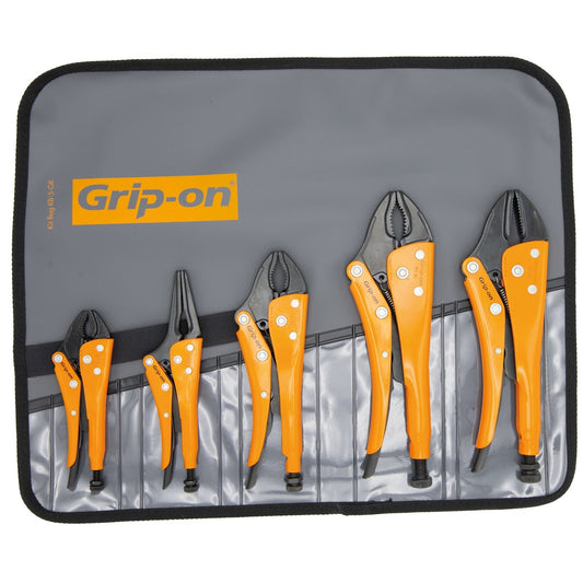 Grip-on BK-SET5-89 - Basic kit of 5 grip pliers BK-SET5