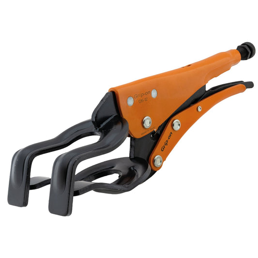 Grip-on G126-12-589 - Steel clamp with U-shaped corrugated jaws, especially for pipes (295 mm)