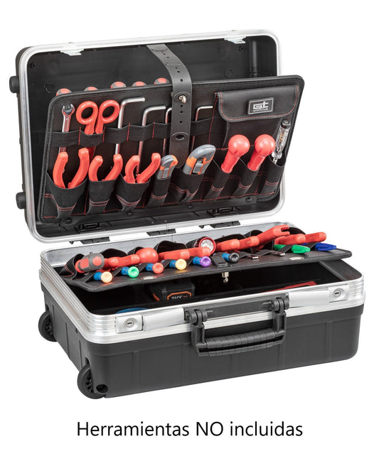 GT Line REVO21WHPTS - Maleta portaherramientas con ruedas y bolsillos elásticos Revo21 - Ferrotecnia