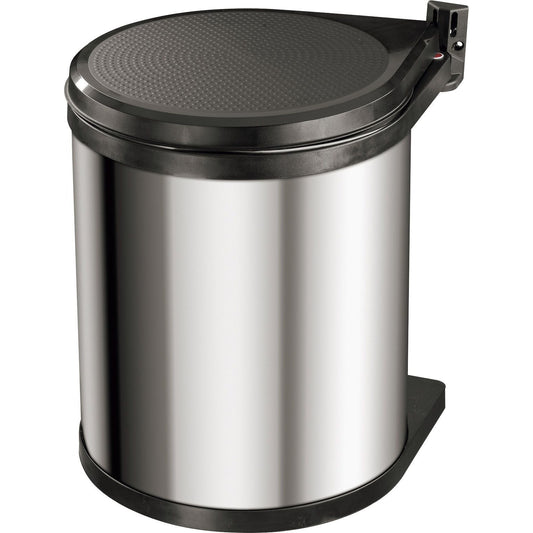 Hailo 3555-101 - 15-litre Compact-Box built-in waste bin, grey