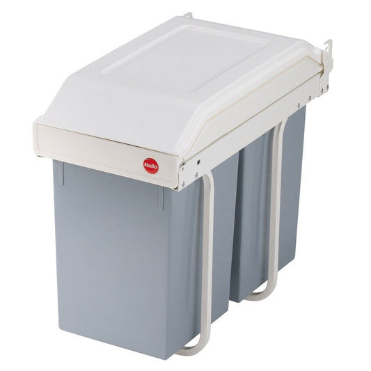 Hailo 3659-001 - Cubo de reciclaje integrable Multi-Box duo L de 2x14 litros - Ferrotecnia
